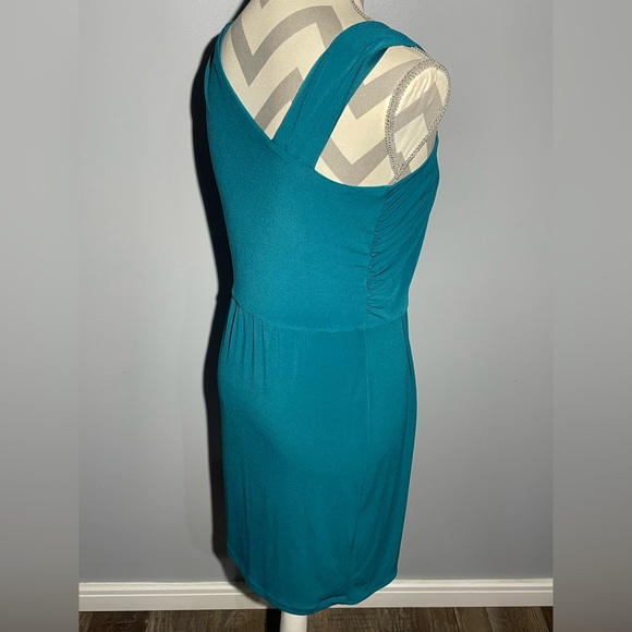 Calvin Klein One Shoulder Teal Dress - Picture 5 of 12